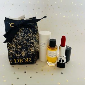 Dior set perfume and lipstick